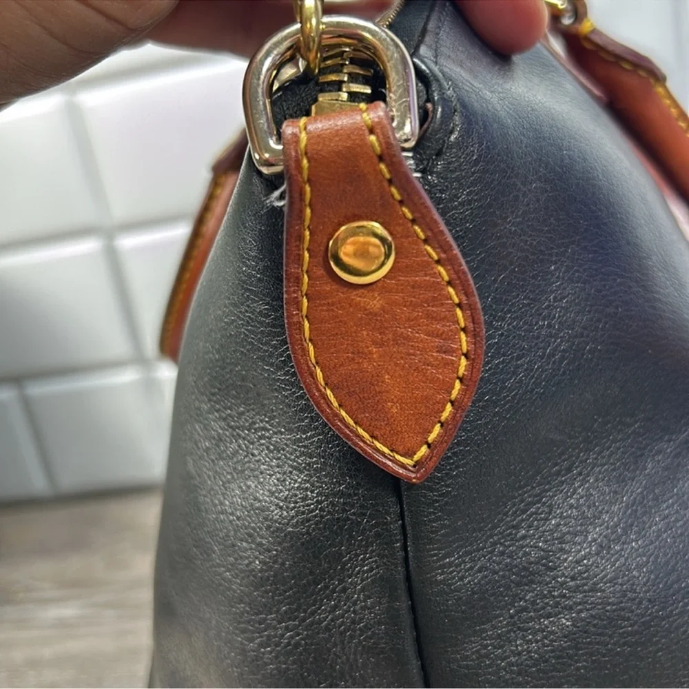 Dooney and Bourke Genuine Florentine Vacchetta Leather  Satchel in GUC! - Picture 14 of 15